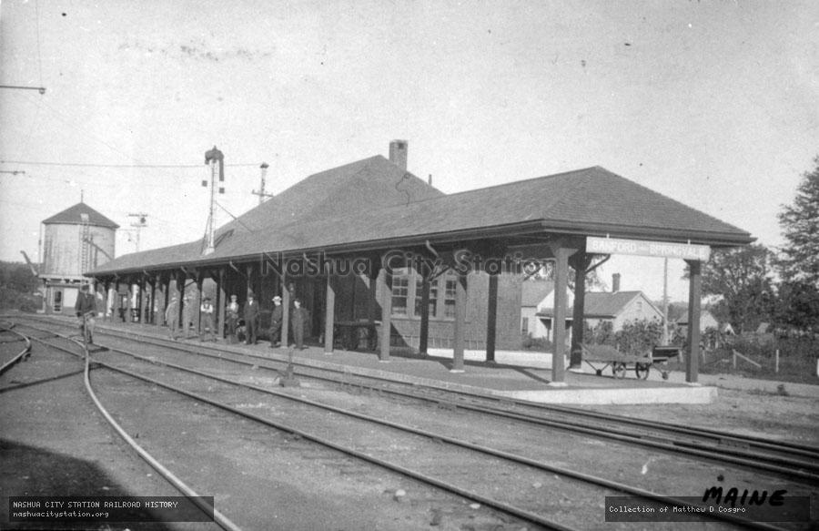 Postcard: Boston & Maine Railroad station, Sanford, Maine
